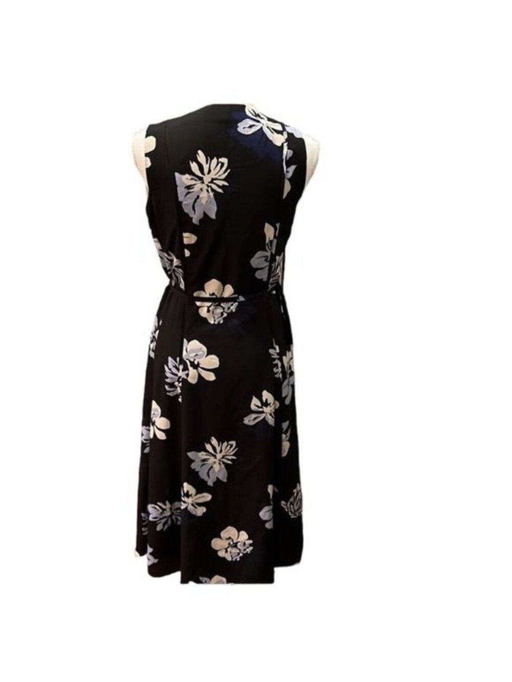 Banana Republic women’s wrap dress Size XS black floral print sleeveless - Picture 3 of 12